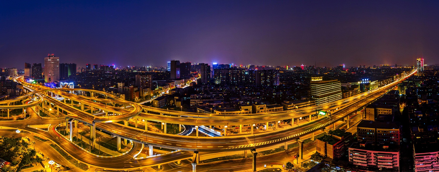 二环路营门口立交夜景